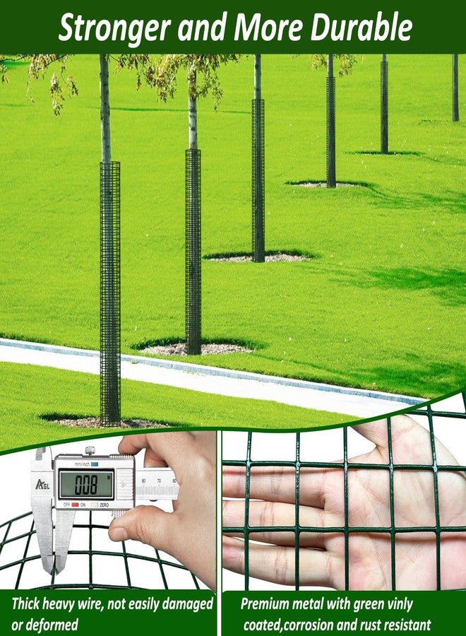 chicarry 48" Metal Tree Trunk Protector, 4 Pack Mesh Tree Guards Tree Protectors with Zip Ties, Stakes, ExpandableTree Trunk Protector Guard, Tree Protectors from Deer, Mower, Animals(48",4 Pack) - Image 5